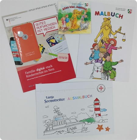 Gratis Infomaterialien - Malbücher und Co. für Kinder zum Spielen und Lernen